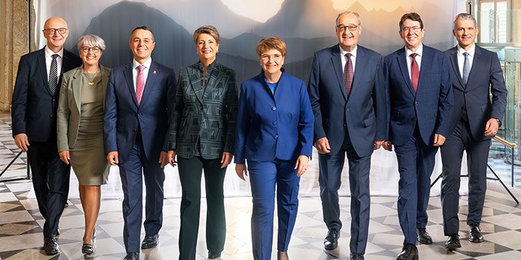 Bundesrat der Schweiz mit allen Mitgliedern